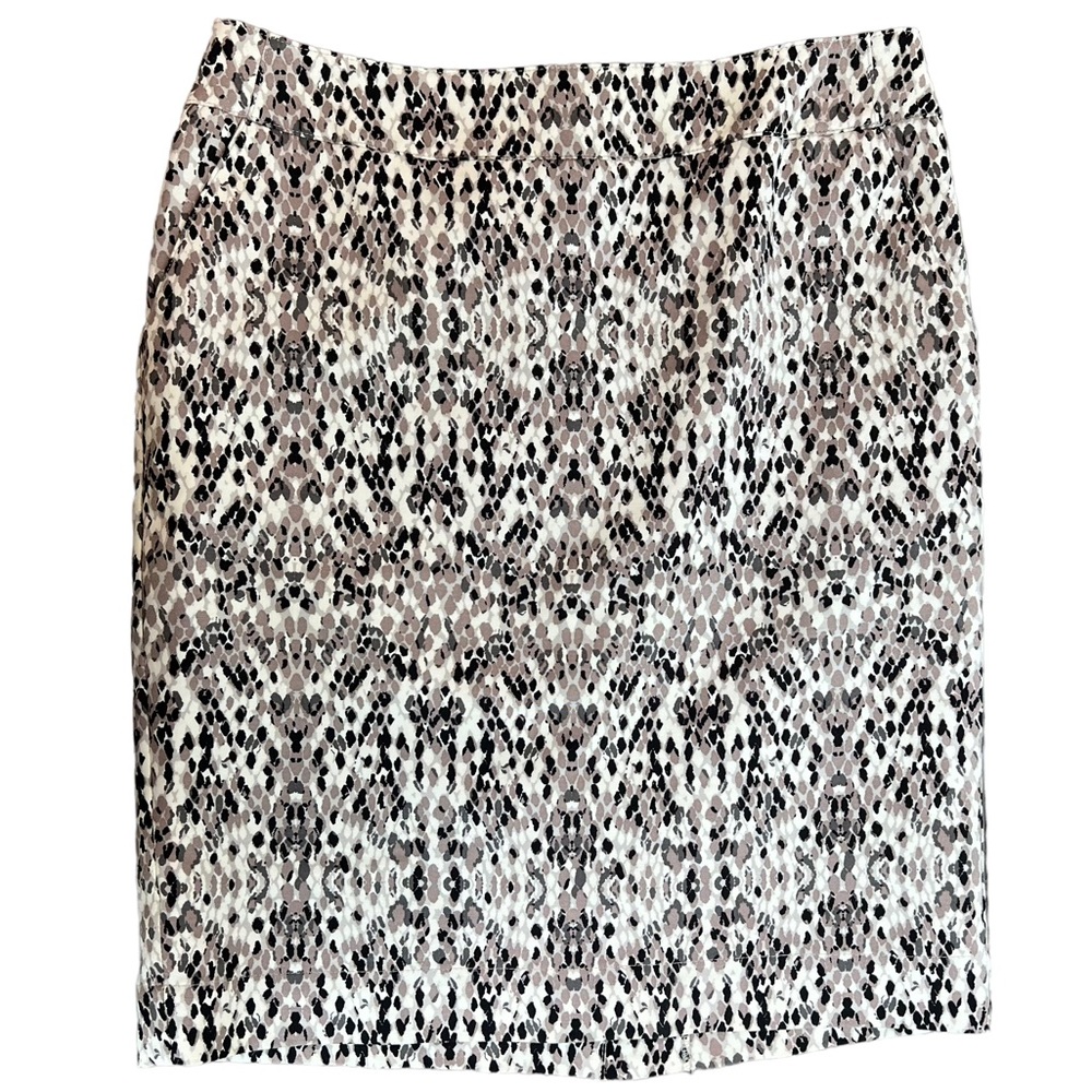 Merona Stretch 2 neutral speckle pencil short lined skirt